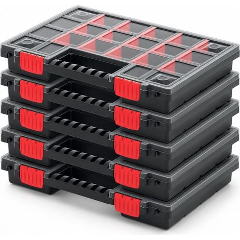 Kistenberg 5er Set Sortierbox Sortimentskasten Kleinteilemagazin inkl. Trenner (1/5)