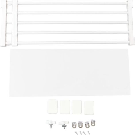 Étagère extensible à tension pour placard, sans clous, séparateur de rangement pour armoire, longueur 75-120 cm / 29,5-47,2 pouces (1/5)
