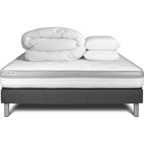 Pack Colchón gris espuma 140 x 190