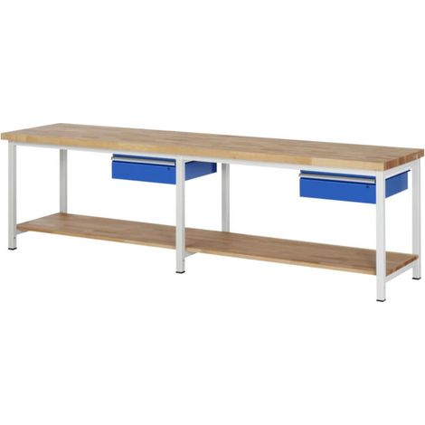 Établi Rau modèle 8001 avec tablette LxPxH 3000x900x840mm (1/5)