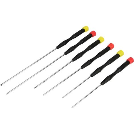 Jeu de 6 tournevis de précision extra longs (1/4)
