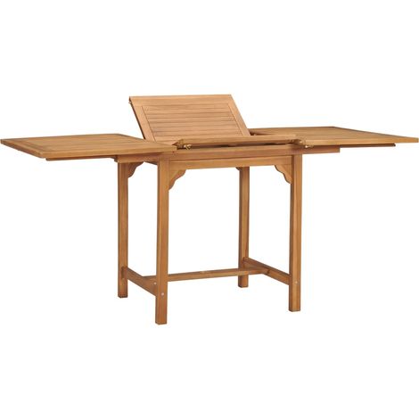 Gartentisch Ausziehbar (110-160)x80x75 cm Massivholz Teak