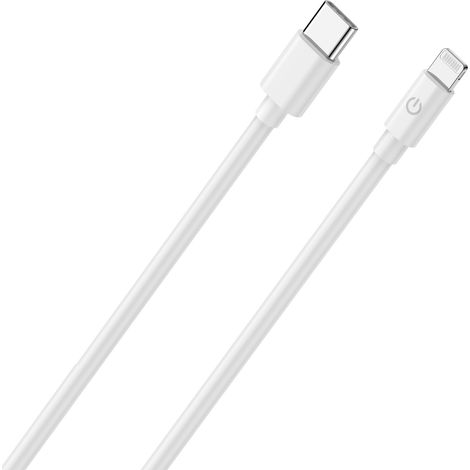 RealPower 385242 cable de teléfono móvil Blanco 2 m USB C Lightning