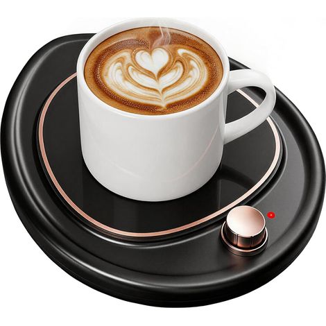 Chauffeur de Tasse de café, Chauffe-Tasse pour Bureau 2 réglages de température contrôle de température Boisson électrique thé Lait Bougie Chauffe-Bureau Chambre à Coucher (Noir) (1/5)