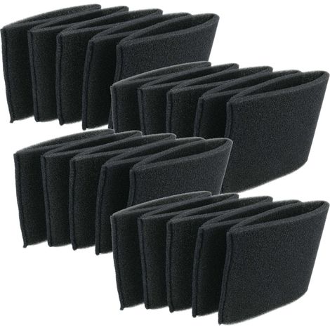 vhbw 20x filtro compatibile con Einhell aspirapolvere - Filtro in spugna nero