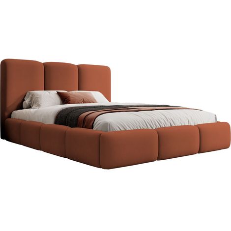Selsey Bauro - Polsterbett 140x200 mit Stauraum und Samtbezug, kupferbraun (1/3)