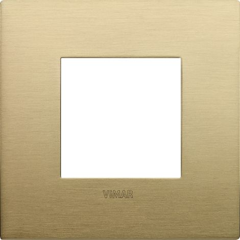 VIMAR - 19642.12.01 Placca Classic 2M ottone spazzolato