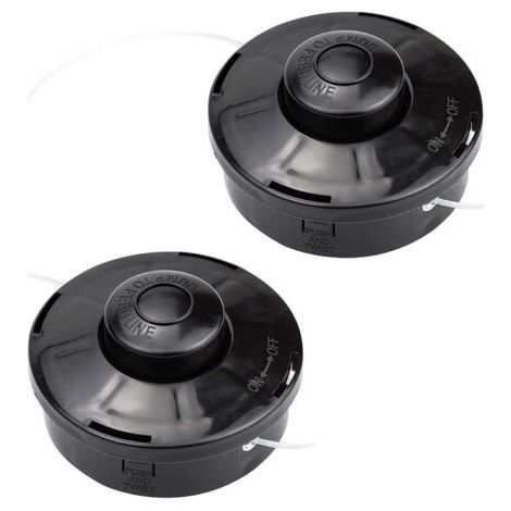 2 PCS Tonte Accessoires Fil Tête à Double Filetage Automatique Tête de Débroussailleuse Universelle Filetage M10 x 1,25, pour Coupe-herbe, Bobine de Fil de Rechange à Essence, Outil Multifonctionnel