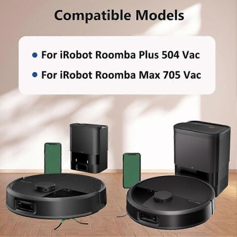 Pièces détachées et accessoires pour aspirateurs robots iRobot Roomba Plus 504 et iRobot Roomba Max 705.
