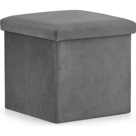 Pouf contenitore pieghevole Velvet grigio 31x31 (1/4)