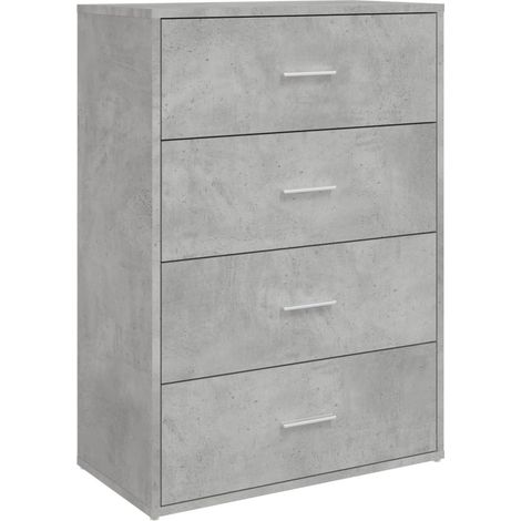 Credenza cassettiera mobile contenitore organizer cucina soggiorno salotto 60 x 31 x 84 cm legno ingegnerizzato grigio 020031966