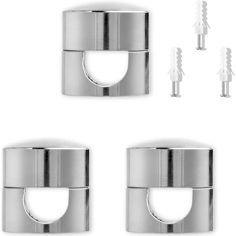 3 Pack Silver Aluminum Cable Clips for Cable Management and Organization for Desk, Nightstand, Car and Office (1/5)