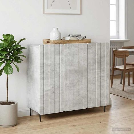 Aparador Gris Hormigón 89 x 34,5 x 82 cm Madera de Ingeniería (1/4)