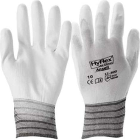 Ansell 11-600 Gr.9 Handschuh Hyflex, grau/weiß (1/2)