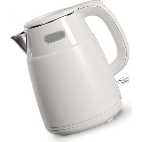 Bouilloire électrique 1,5 L grande capacité, double paroi, arrêt automatique, chauffe-eau, intérieur en acier inoxydable (1/5)