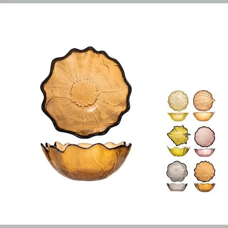 Coppette Foliage aus Glas Ø 12 cm, assortiert
