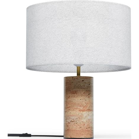 Lampada da Tavolo con Base in Marmo - Sidney Bianco