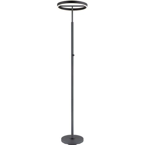 Stehlampe LED Standleuchte Leselampe Metall schwarz neigbar Drehdimmer H 179 cm