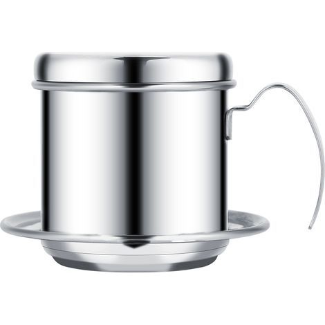 Filtre à café Vietnamien, Tasse en Acier Inoxydable, Petite Taille, Léger, Respectueux de l'environnement, pour Le Bureau, la Maison, Les Voyages, Matériau en Acier Inoxydable (1/5)