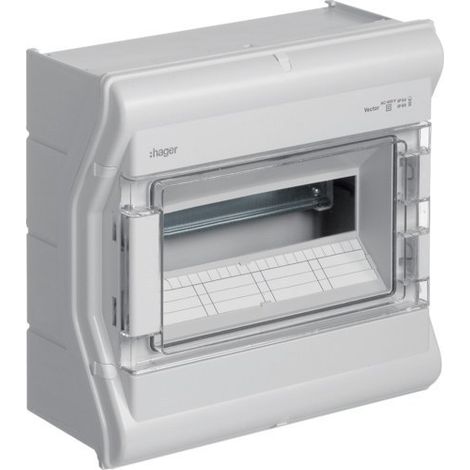 HAGER VE112E Vector VE Aufputzverteiler mit 1 Reihe 12 IP55