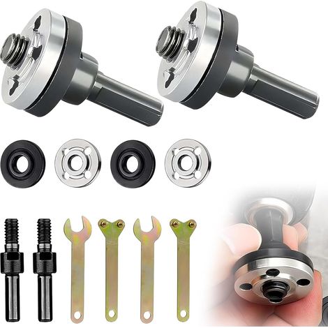 Lot de 10 adaptateurs pour meuleuse d'angle - Kit de connexion pour perceuse, meuleuse d'angle - Avec clé à broche, adaptateur flexible et kit de raccordement SDS (1/5)