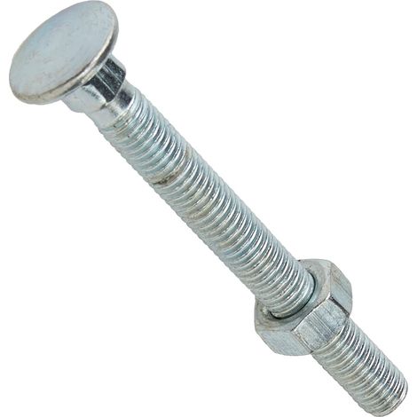 Bulk Hardware BH04831 M8 x 75 mm Bullone e dado, colore: argento (Confezione da 25)