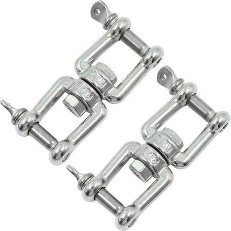 Anneau de suspension pivotant Ulisem - Mâchoires en acier inoxydable 304, entièrement pivotantes pour chaise suspendue, balançoire, sac de frappe, yoga, meubles suspendus et plus encore - Lot de 2 (1/4)