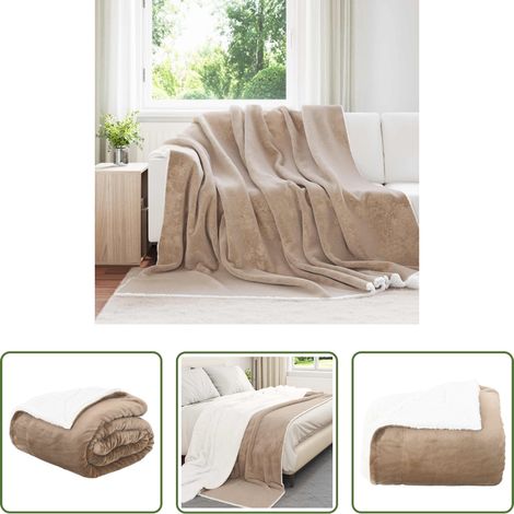 Fleece - Überwurfdecke Kamel 220 x 240 cm Fleece (1/5)