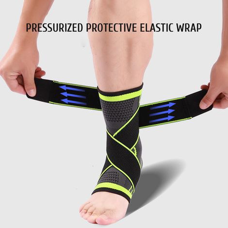 Cheville de soutien à compression ajustable avec fermeture Velcro, manchon de cheville pour femmes et hommes, idéal pour le sport et le fitness. (1/5)