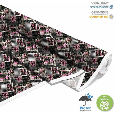 TESSUTI DECORATIVI PER ESTERNI OXFORD - motivo geometrico fiore I DX162 (1/5)