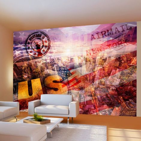 Papier Peint "New York Patriotic Theme" 70 x 100 cm (1/2)