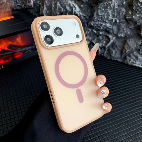 Étui de téléphone (marron), prise en main confortable, antichoc, compatible avec la fixation magnétique MagSafe, finition mate.