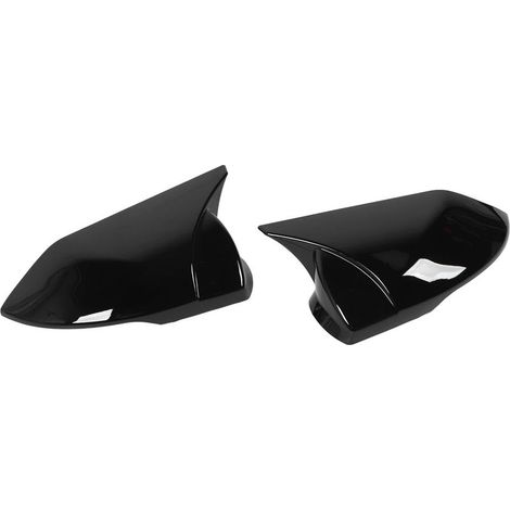 Couvercles de Rétroviseurs Latéraux, Couvercle de Rétroviseur Latéral avec Adhésif Double Face, 1 Paire de Couvercles de Rétroviseurs Latéraux en ABS Noir Brillant, Couvercle de Rétroviseur (1/5)