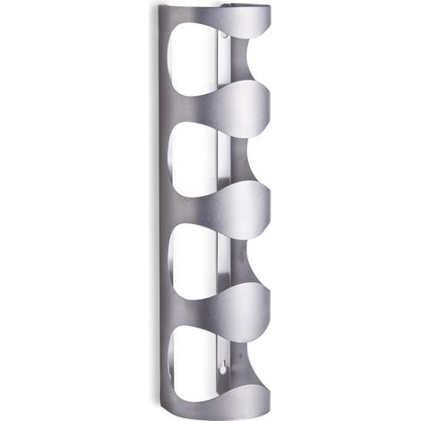 Botellero de pared, acero inoxidable, 14 x 9 x 45 cm