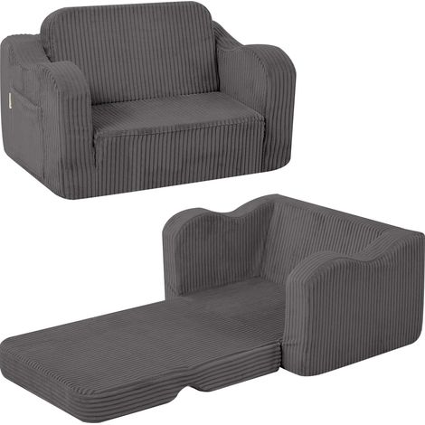 Cord Canapé pour enfants, fauteuil de relaxation pour enfants, canapé lounge pour bébé, mini canapé pour coin câlin chambre d'enfant, canapé dépliable pour garçons et filles âgés de 1 à 3 (1/5)