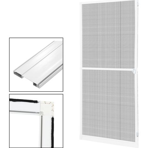 Randaco 120x210CM Mosquitera Puerta mosquitera marco de aluminio mosquito gasa pantalla protección UV impermeable