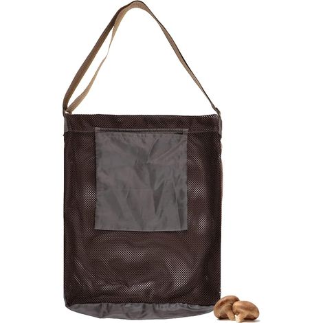 Borsa per la raccolta di funghi e frutta - Borsa a rete traspirante, pieghevole e di grande capacità (1/5)