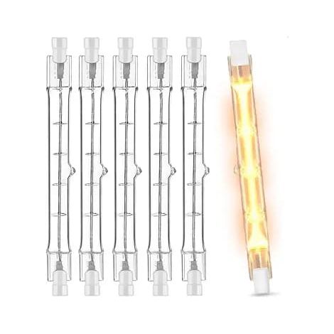 Lot de 10 ampoules halogènes R7S 118 mm 230 W 230 V, tige halogène R7S 118 mm, ampoule halogène R7S à intensité variable pour projecteurs de chantier, éclairage paysager (1/5)