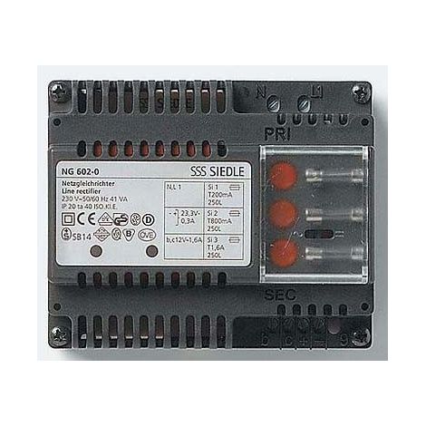 SIEDLE 033585 NG 602-01 DE NETZGERÄT SCHWARZ SIEDLE&SÖHNE 200033585-00