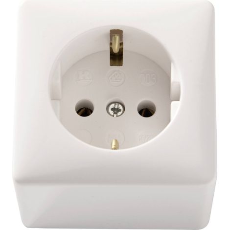 Martin Kaiser 703/kws Prise de courant en saillie une pièce IP20 blanc calcaire A743053