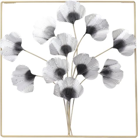 Luxuriöse Metallwandkunst mit Ginkgo-Biloba-Blatt (1/5)