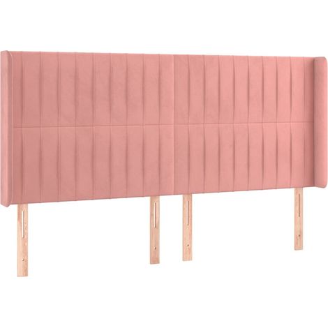 Maison Exclusive - Cabecero con orejas de terciopelo rosa 163x16x (1/5)