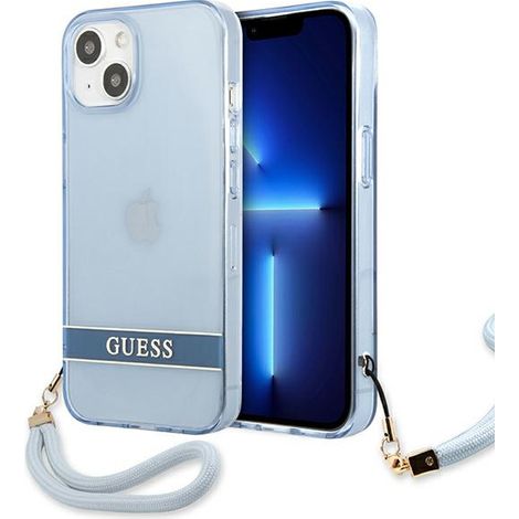 Funda rígida translúcida Guess GUHCP13SHTSGSB para iPhone 13 mini de 5,4 pulgadas, color azul/azul. (1/5)