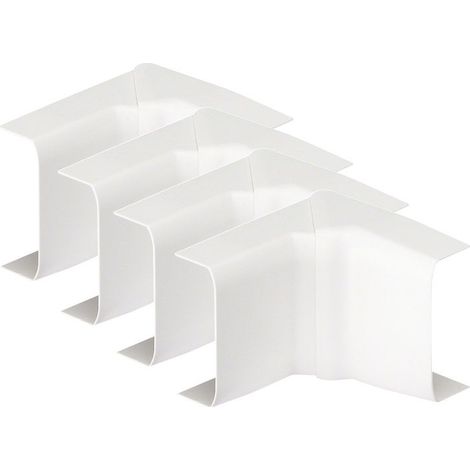 TEHALIT Lot de 4 angles intérieurs blanc pour moulure, H. 3.2 x P.1.1 cm