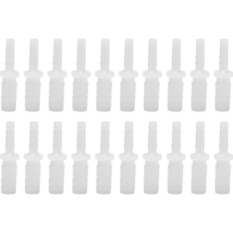 20 Pièces Raccord Droit 2 Voies pour Aquarium, Adaptateur Tuyau Connexion Réservoir Poissons (1/5)