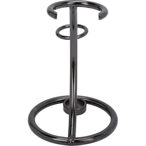 Support de rasoir de sécurité en acier inoxydable, moderne, à séchage rapide, hygiénique et antirouille, pour homme, noir. (1/5)
