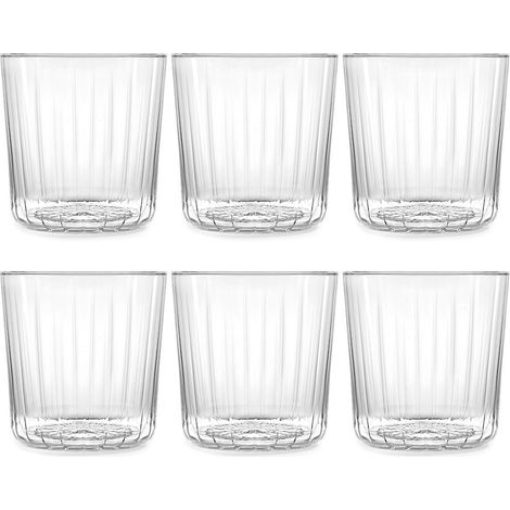 Set 6 Bicchieri da Tavola in Vetro Ottico Aura 37 cm Tognana