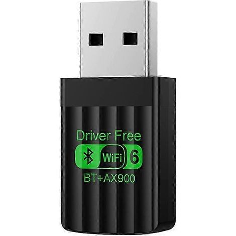 Adaptateur Wi-Fi 6 USB AX900 avec Bluetooth 5.4 double bande 2,4 GHz et 5 GHz, dongle réseau USB sans fil WLAN Re QAQ (1/5)