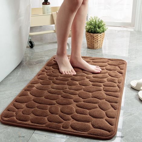 Tapis De Salle De Bain - Mousse Mémoire - Absorption D Eau Élevée - Non Glissant - 50 X 80 Cm - 1 Pièce (1/5)