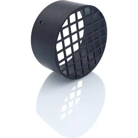 80mm Black Polypropylene Air Intake Grille Air Intake Terminal for Boilers Internal or External Ventilation (1/2)